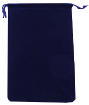 Velour Drawstring Pouch - 5x7.5 Navy Blue