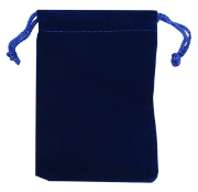 Velour Drawstring Pouch - 5x7.5 Royal Blue