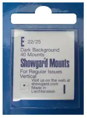 22x25mm Showgard Mounts - Pre-cut Singles (Black)