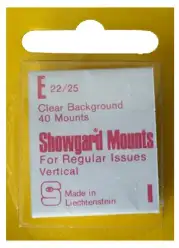 22x25mm Showgard Mounts - Pre-cut Singles (Clear)
