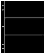 Supersafe Stocksheets 3 Rows 82mm, Black