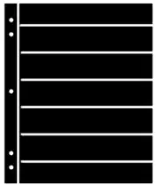 Supersafe Stocksheets 7 Rows 33mm, Black