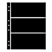 Hagner Stock Sheets 3 Row Black One Sided