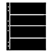 Hagner Stock Sheets 4 Row Black One Sided