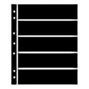 Hagner Stock Sheets 5 Row Black One Sided