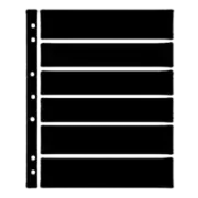 Hagner Stock Sheets 6 Row Black One Sided