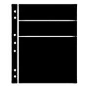 Hagner Stock Sheets 3 DIFF Row Black One Sided