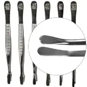 Curved Round Tip Nickel Tongs - 4 3/4"