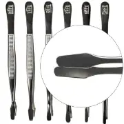 Spade Tip Nickel Tongs - 4 3/4"
