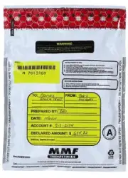 Tamper Evident 9x12 White "Deal" Bag - 100/pack