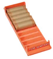 Quarter Interlocking Coin Roll Trays