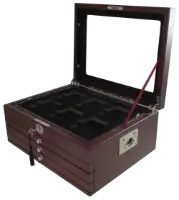 Multi-tray, Wood Deluxe Glass-top, Latch Key (24 Slabs)