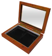 Wood Glass-Top Display Slab Box - 2 Slab Universal