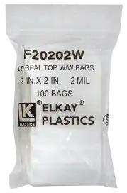 Zip Lock Bag - Write On - 2x2 (2 Mil)