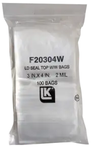 Zip Lock Bag - Write On - 2x3 (2 Mil)