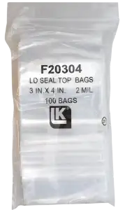 Zip Lock Bag - 3x4 (2 Mil)