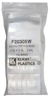 Zip Lock Bag - Write On - 3x5 (2 Mil)