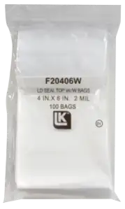 Zip Lock Bag - Write On - 4x6 (2 Mil)