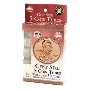 5 Round Coin Tube - Cent