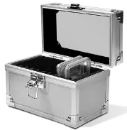 Falcon Series 10 Slab Box - Clear Top - Aluminum Finish