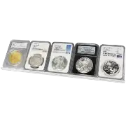 5 Slab Certified Coin Easel Display