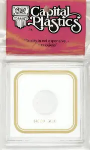 Capital Plastics VPX Coin Holder - Dollar 10 Gold