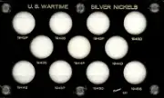 U.S. Wartime Silver Nickels 1942-1945