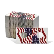 2x2 Paper Coin Holders for Cent / Nickel - American Flag