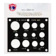 Gold Type Set Lib. 20, 10, 5, 3, 2.50, Type I,II,III