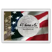 American Silver Eagle Frosty Case with Flag
