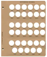 Jefferson Nickels Replacement Page (1938 - 1949)