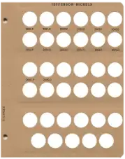 Jefferson Nickels Replacement Page (2001 - 2005)