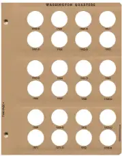 Washington Quarters Replacement Page 4 1959-D-1972-D