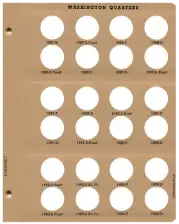 Washington Quarters with Proof Replacement Page 7 1987-D-1994-D