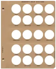 Kennedy Half Dollars w/proof Replacement Page 4 1986-P - 1992-D