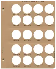 Kennedy Half Dollars with Proof Replacement Page 6 1997-S Pr.-2002-D
