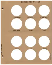 Eisenhower Dollars Replacement Page 2 1976 Variety 1-1978 D