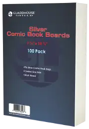 Silver Wide Comic Book Boards (7 1/8 x 10 1/2) - 100 Pack