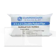 2.5x2.5 Shield Coin Flip - Polypropylene/50 Pack