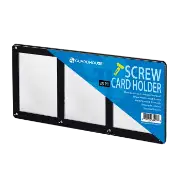 3 Card Screw Card Holder 35pt - Black Border
