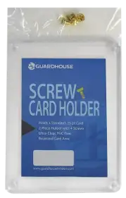 1 Trading Card 4 Screw Card Holder 35pt - Clear