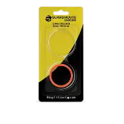 EvoCore Silver Round Silicone Ring Fit Coin Holder - 39mm (Red)