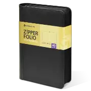 Graded Trading Card Zipper Folio for 40 PSA Card Slabs - Charcoal