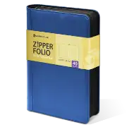 Graded Trading Card Zipper Folio for 40 PSA Card Slabs - Blue Denim