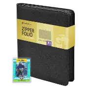 9 Pocket Zipper Folio for Sentry Card Holders - Charcoal