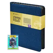 9 Pocket Zipper Folio for Sentry Card Holders - Blue Denim