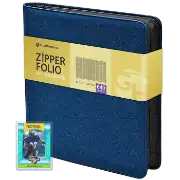 16 Pocket Zipper Folio for Sentry Card Holders - Blue Denim