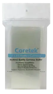 Coretek Modern Currency Sleeve 6 1/2 x 3  - 50 pack