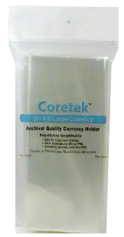Coretek Large Currency Sleeve 8 x 3 1/2- 50 pack