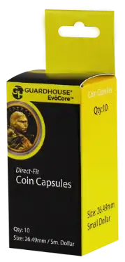 Small Dollar (26.5mm) Direct-Fit EvoCore Coin Capsules - 10 Pack